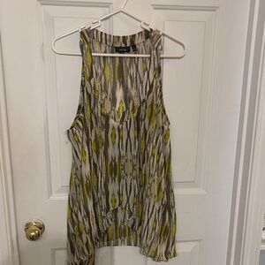 Apt. 9 Sleeveless Tank Top - Yellow and Gray Pattern